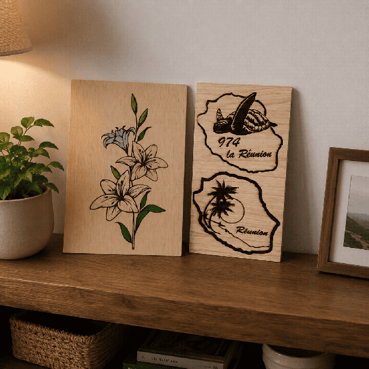 Personalised Engraved Object, Wood & Slate | Your Text or Logo - Judesign3D