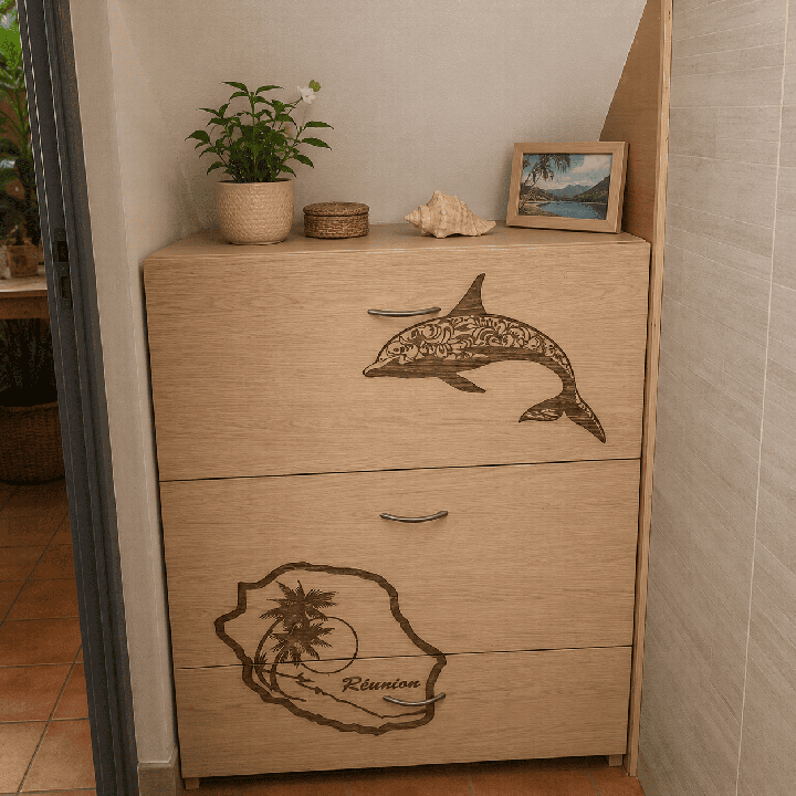 Objet grave personnalise bois & ardoise | Votre texte ou logo - Judesign3D